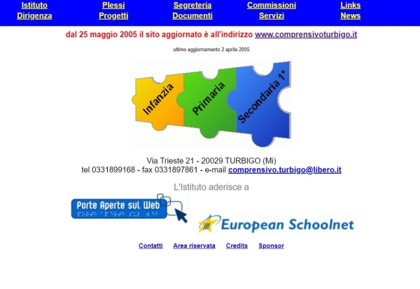 schermata primo sito