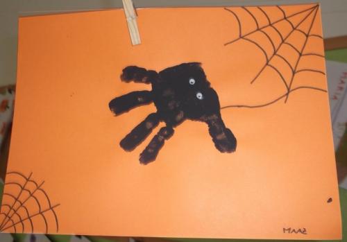 Il ragno e la ragnatela, realizzato dai bambini della sezione rossa