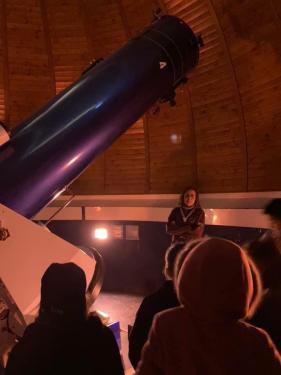 Nell'osservatorio: telescopio "T65"